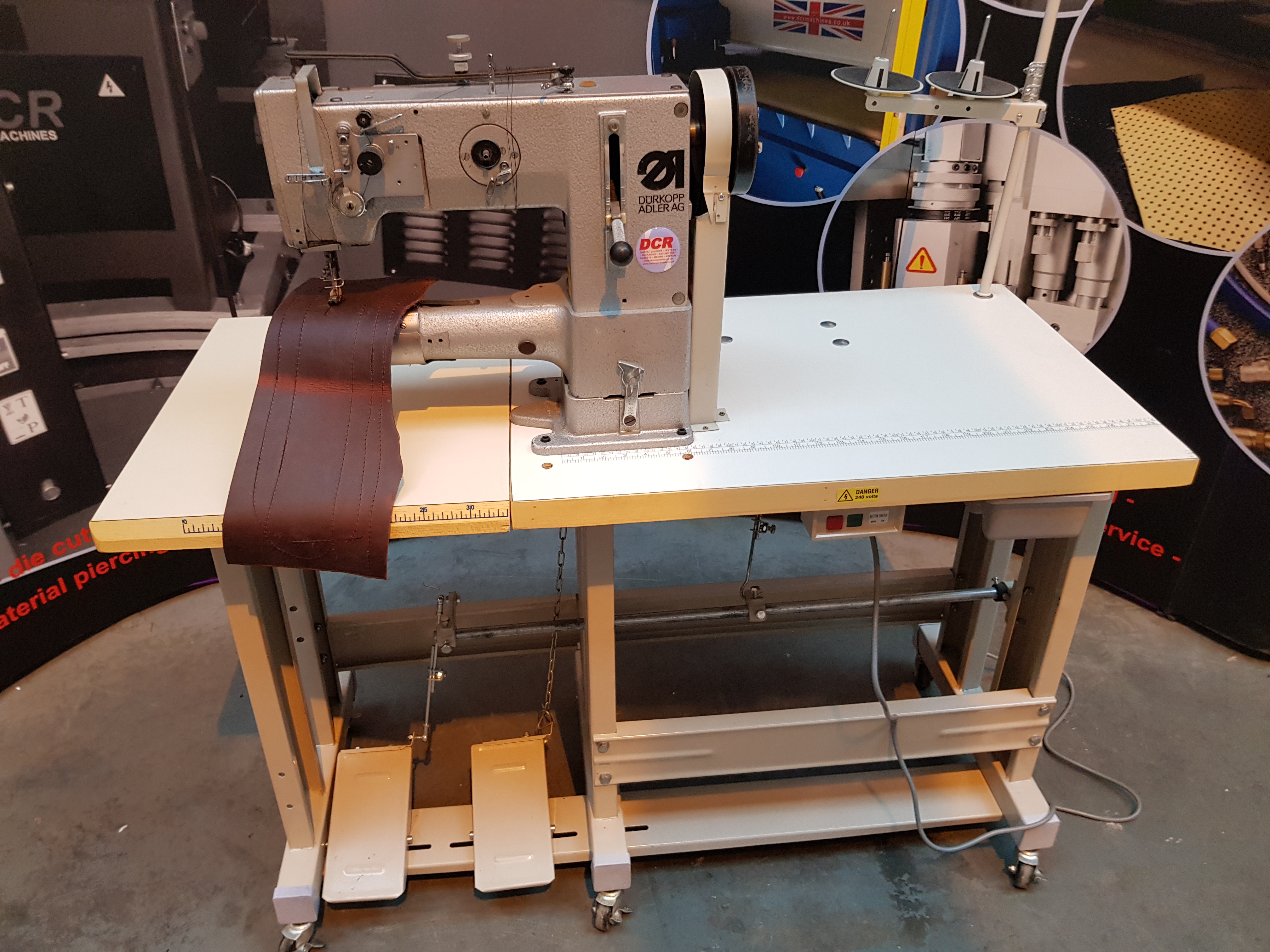 Photo of an DURKOPP ADLER 269 HEAVY DUTY LOCKSTITCH CYLINDER ARM WALKING FOOT  Industrial Sewing Machines